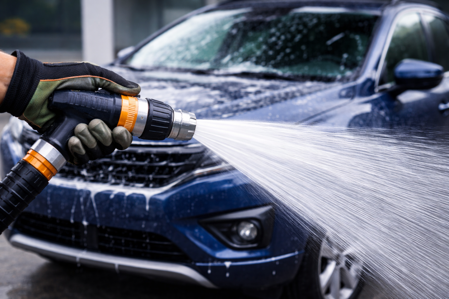 High pressure car wash pump system for vehicle cleaning