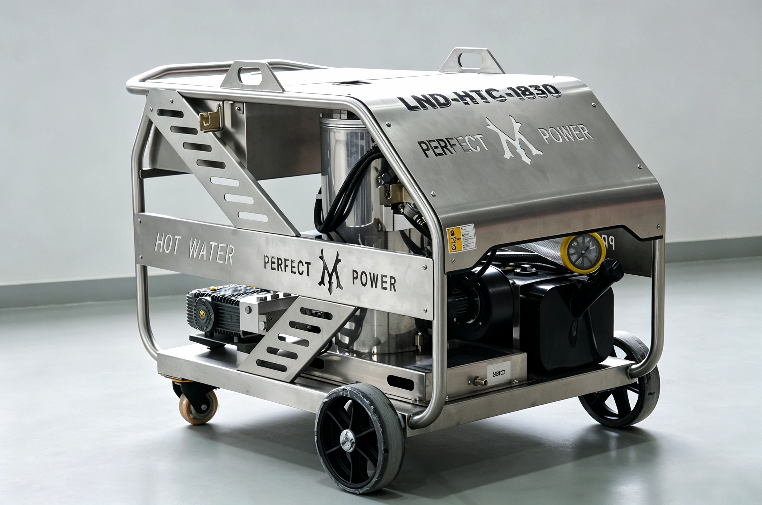 Perfect Power-Industrial Hot Water High Pressure Washer, 300bar Diesel Heating, LND-HTC-1830