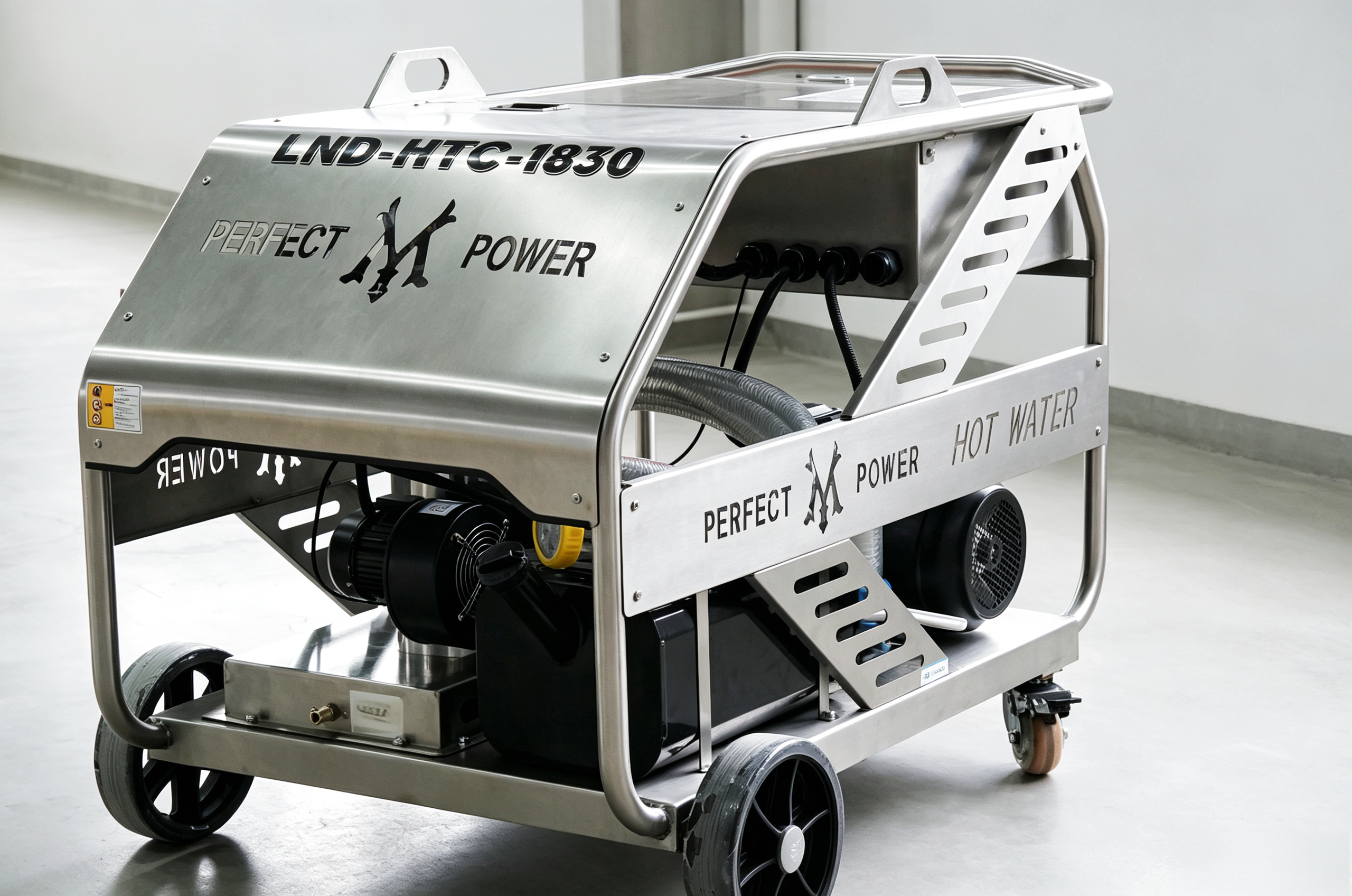 Perfect Power-Industrial Hot Water High Pressure Washer, 300bar Diesel Heating, LND-HTC-1830